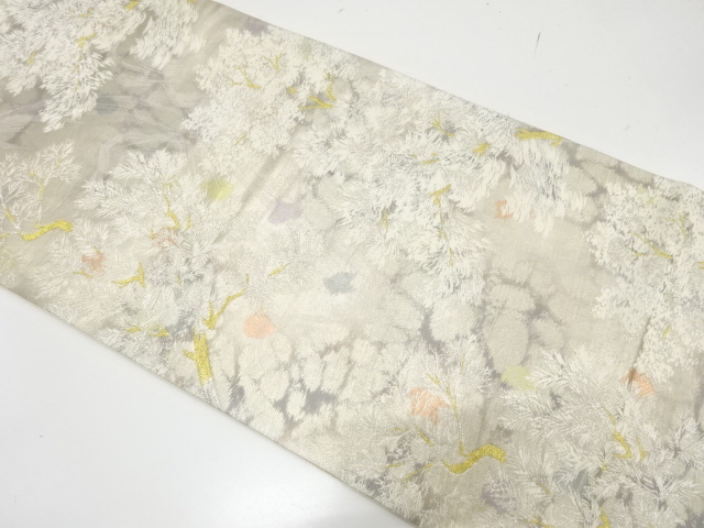 JAPANESE FUKURO OBI / WOVEN TREES